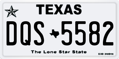 TX license plate DQS5582