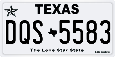 TX license plate DQS5583