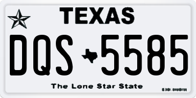 TX license plate DQS5585