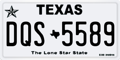 TX license plate DQS5589