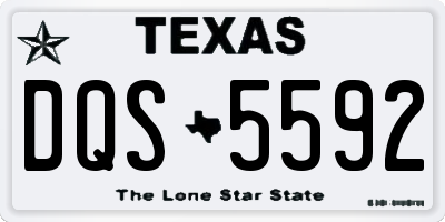 TX license plate DQS5592