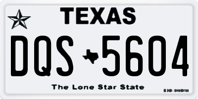 TX license plate DQS5604