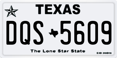 TX license plate DQS5609