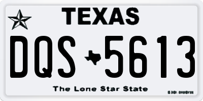 TX license plate DQS5613