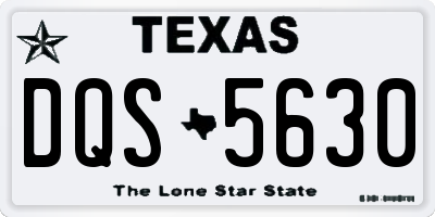 TX license plate DQS5630