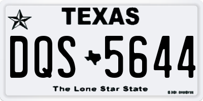 TX license plate DQS5644