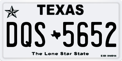 TX license plate DQS5652