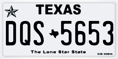 TX license plate DQS5653