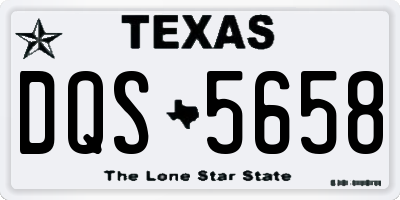 TX license plate DQS5658