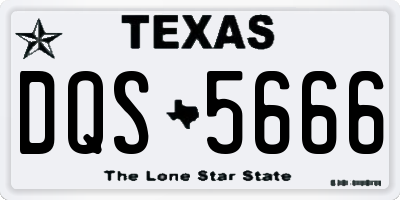 TX license plate DQS5666