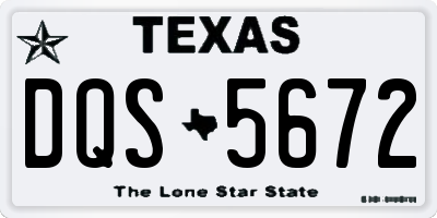 TX license plate DQS5672