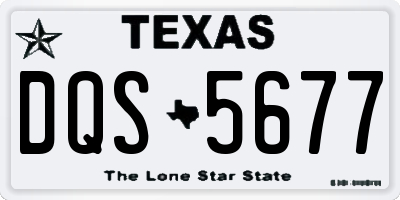 TX license plate DQS5677