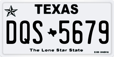TX license plate DQS5679