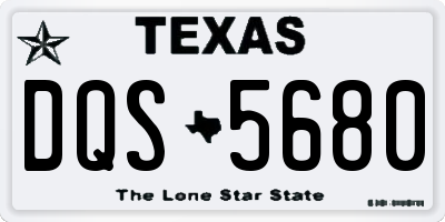 TX license plate DQS5680