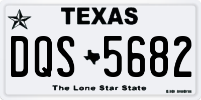 TX license plate DQS5682