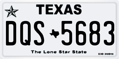 TX license plate DQS5683