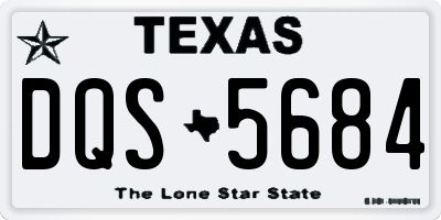 TX license plate DQS5684