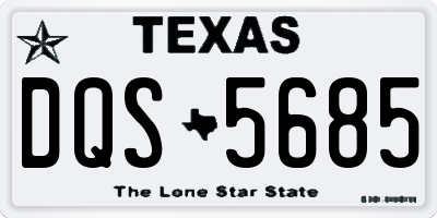 TX license plate DQS5685