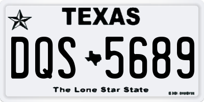 TX license plate DQS5689