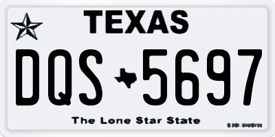 TX license plate DQS5697