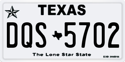 TX license plate DQS5702