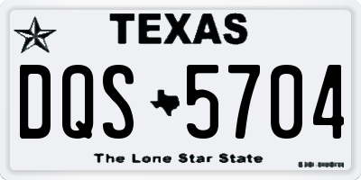 TX license plate DQS5704