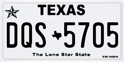 TX license plate DQS5705