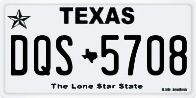 TX license plate DQS5708