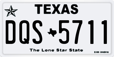 TX license plate DQS5711