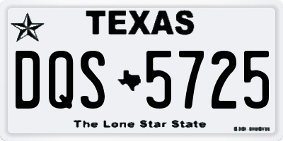 TX license plate DQS5725