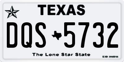 TX license plate DQS5732