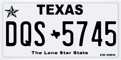 TX license plate DQS5745
