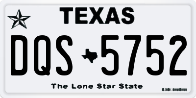 TX license plate DQS5752