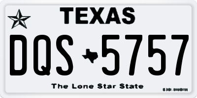 TX license plate DQS5757