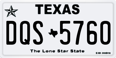 TX license plate DQS5760