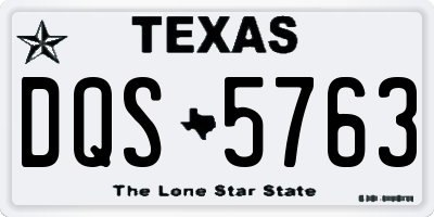TX license plate DQS5763
