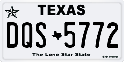 TX license plate DQS5772