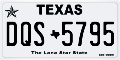 TX license plate DQS5795