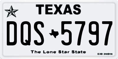 TX license plate DQS5797