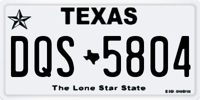 TX license plate DQS5804