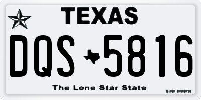 TX license plate DQS5816