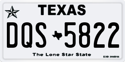 TX license plate DQS5822