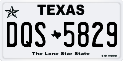 TX license plate DQS5829