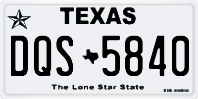 TX license plate DQS5840