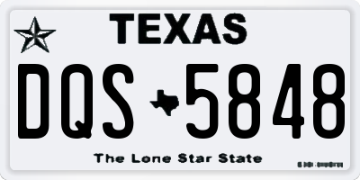 TX license plate DQS5848