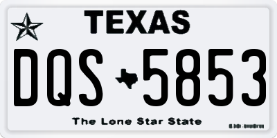 TX license plate DQS5853