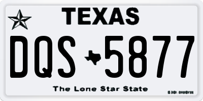 TX license plate DQS5877