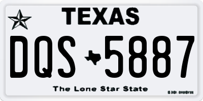 TX license plate DQS5887