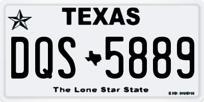TX license plate DQS5889