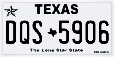 TX license plate DQS5906